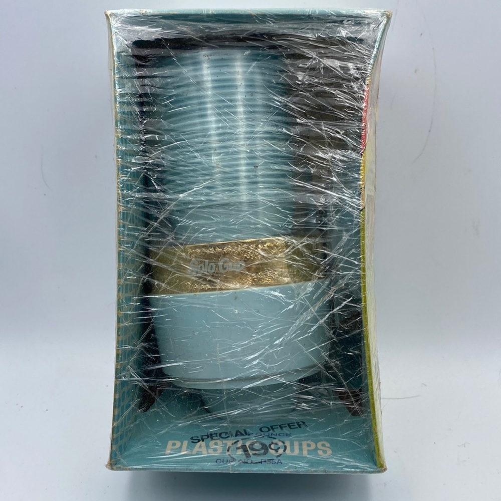 Vintage solo plastic bathroom cup dispenser. New